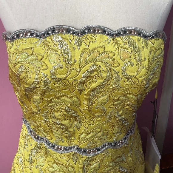 GUCCI Embellished Metallic Lurex Bustier dress - Size 38 - Picture 10 of 12